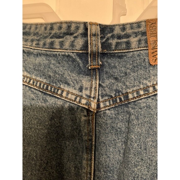 Vintage Sam & Libby 90's Denim Maxi Slit A Line Skirt Size 5/6 Modest Hong Kong - Picture 4 of 16